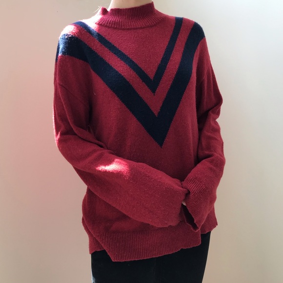 Red mock-neck sweater! - Picture 1 of 4
